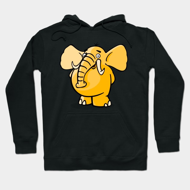 Yellow Elephant Hoodie by JORDYGRAPH